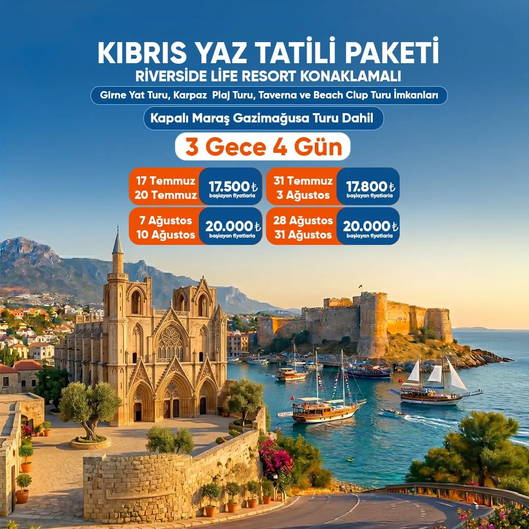 KIBRIS YAZ TURU 3 GECE 4 GÜN